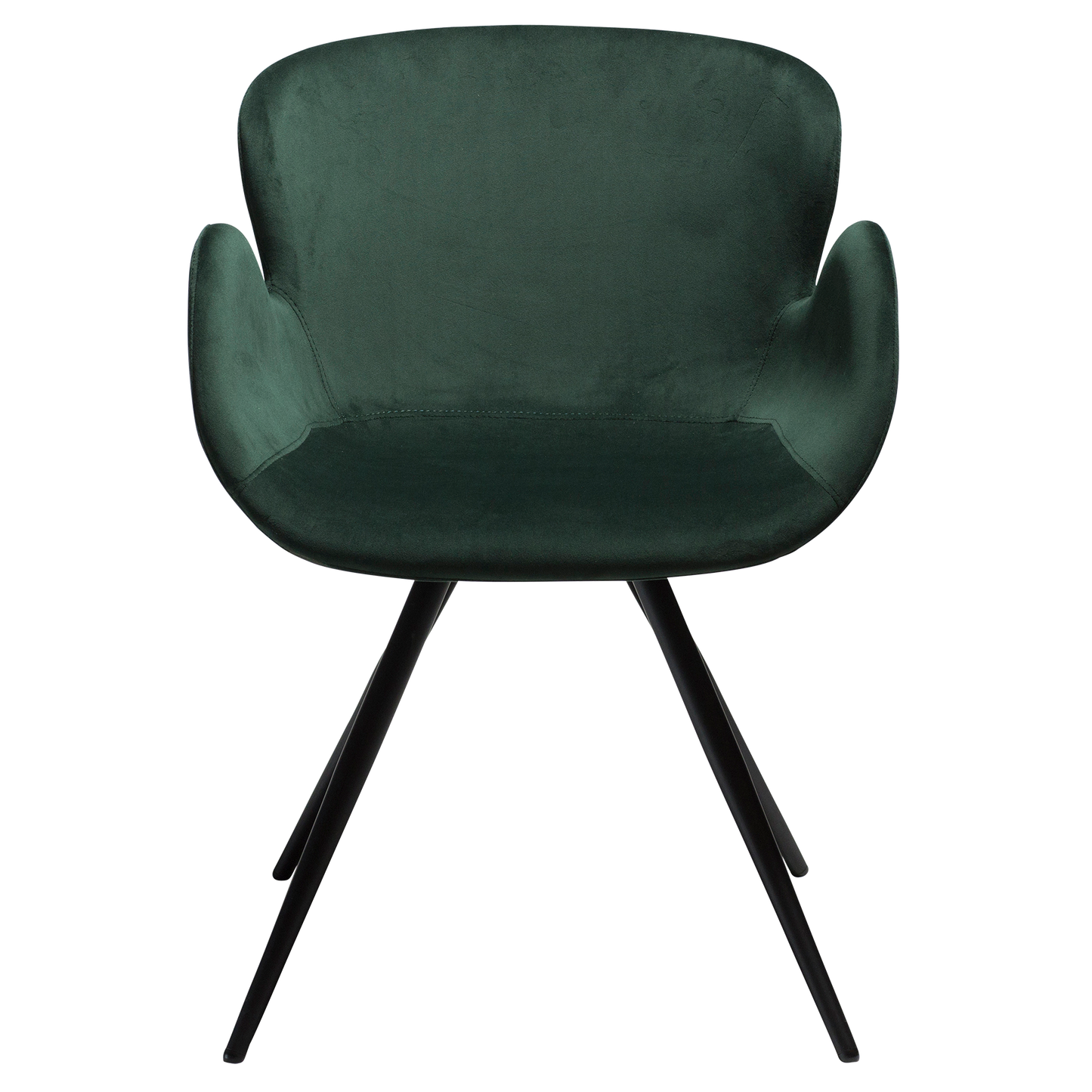 [var:Bezug=Smaragdgrüner Samt mit schwarzen Beinen] GAIA Sessel