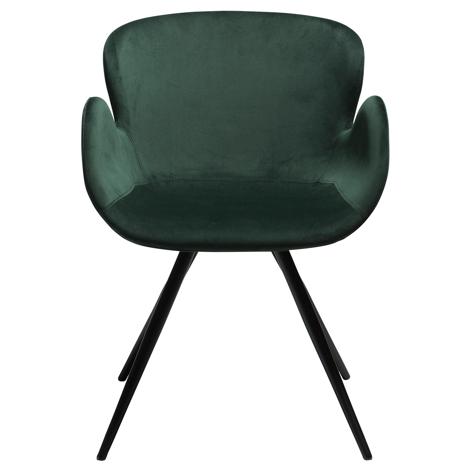 [var:Bezug=Smaragdgrüner Samt mit schwarzen Beinen] GAIA Sessel