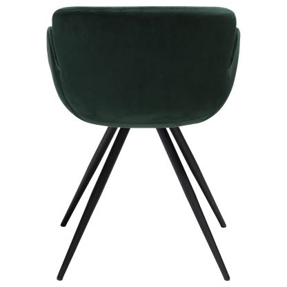 [var:Bezug=Smaragdgrüner Samt mit schwarzen Beinen] GAIA Sessel