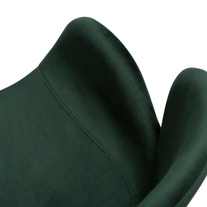 [var:Bezug=Smaragdgrüner Samt mit schwarzen Beinen] GAIA Sessel