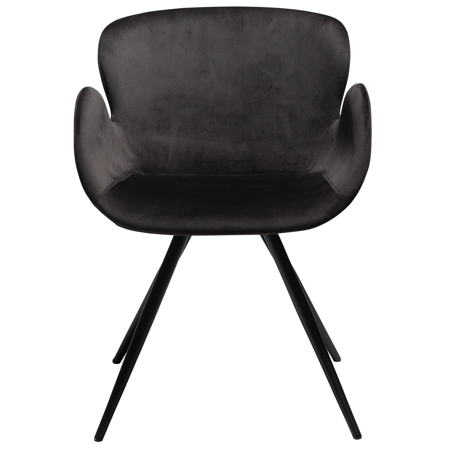 [var:Bezug=Meteoriten-schwarzer Samt mit schwarzen Beinen] GAIA Sessel