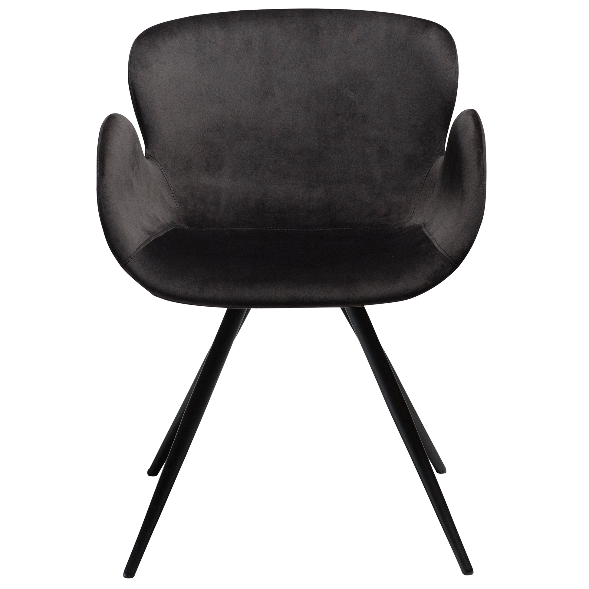 [var:Bezug=Meteoriten-schwarzer Samt mit schwarzen Beinen] GAIA Sessel