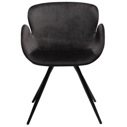 [var:Bezug=Meteoriten-schwarzer Samt mit schwarzen Beinen] GAIA Sessel