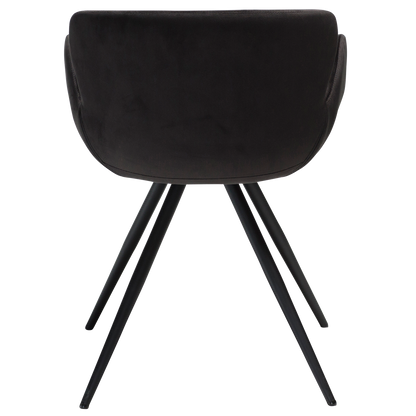 [var:Bezug=Meteoriten-schwarzer Samt mit schwarzen Beinen] GAIA Sessel