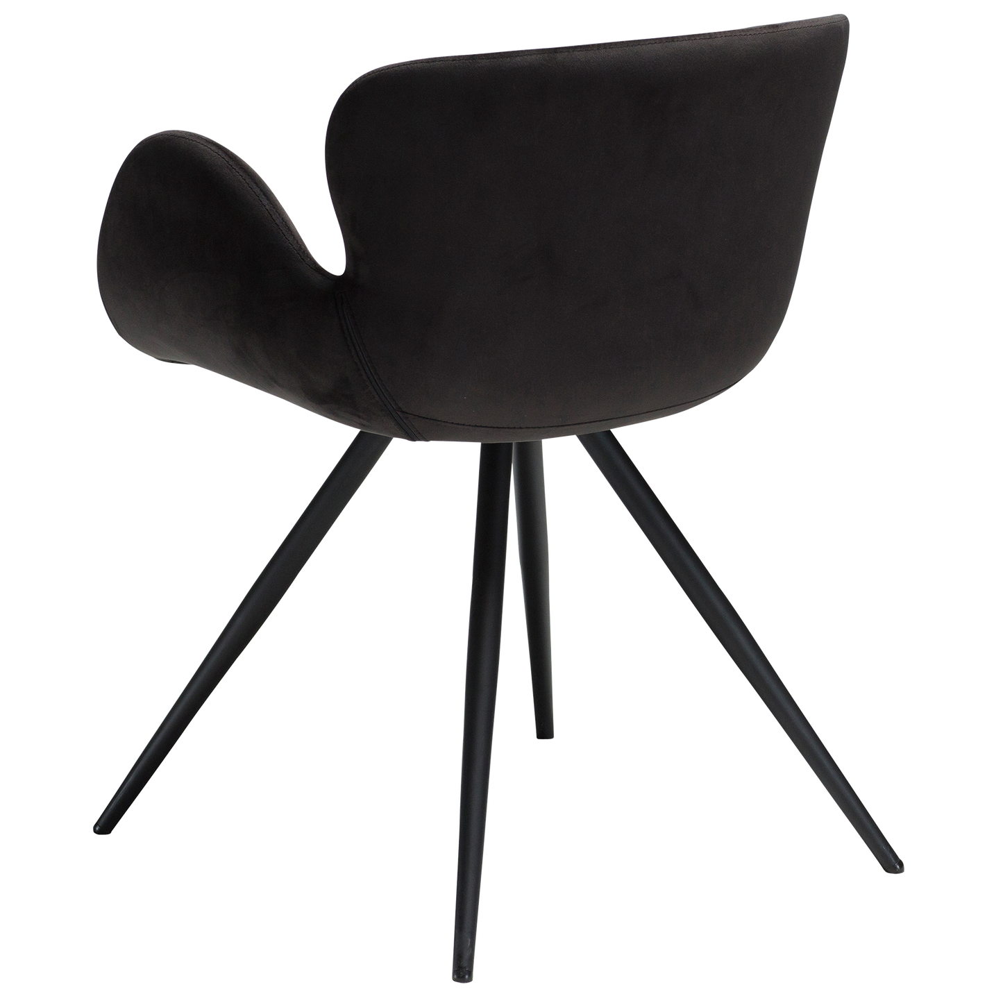 [var:Bezug=Meteoriten-schwarzer Samt mit schwarzen Beinen] GAIA Sessel