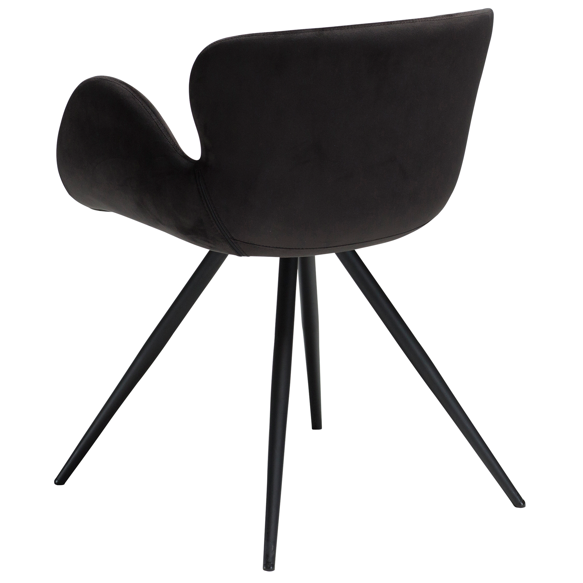 [var:Bezug=Meteoriten-schwarzer Samt mit schwarzen Beinen] GAIA Sessel