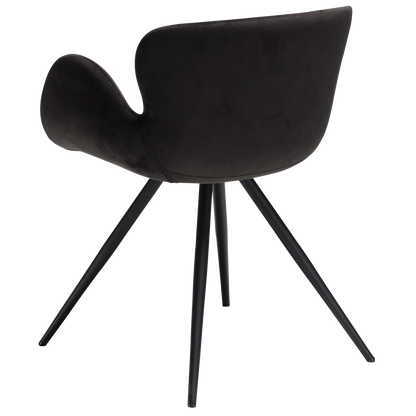 [var:Bezug=Meteoriten-schwarzer Samt mit schwarzen Beinen] GAIA Sessel