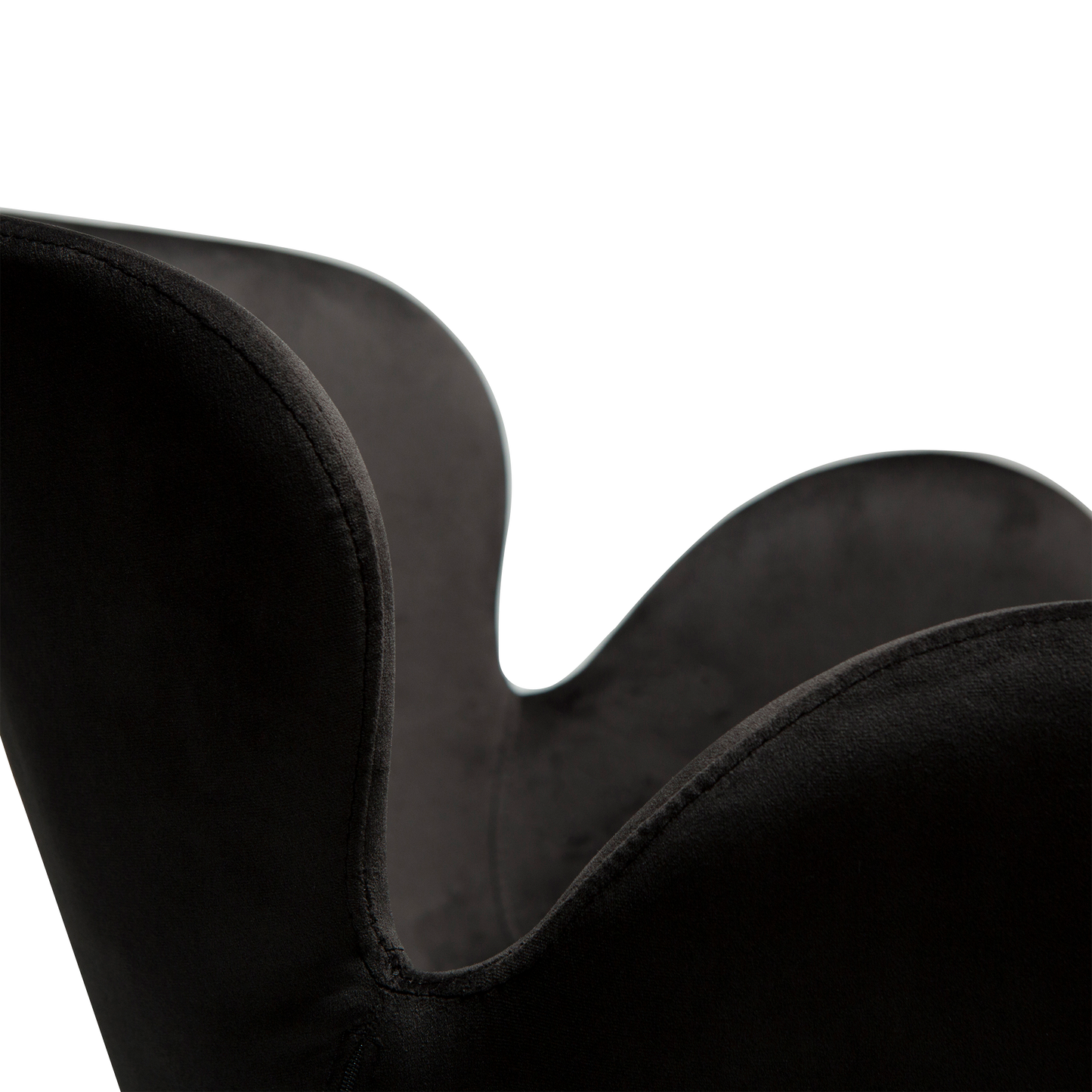 [var:Bezug=Meteoriten-schwarzer Samt mit schwarzen Beinen] GAIA Sessel