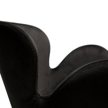 [var:Bezug=Meteoriten-schwarzer Samt mit schwarzen Beinen] GAIA Sessel