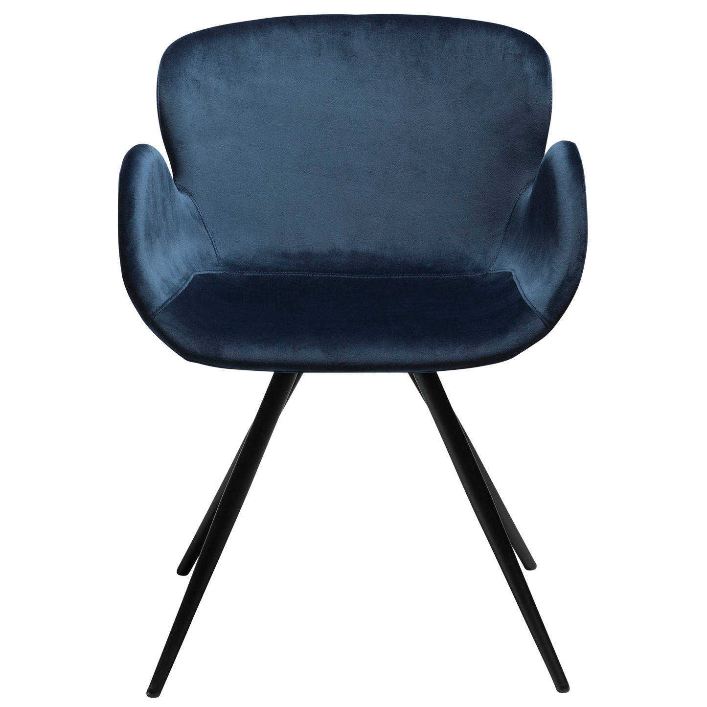 [var:Bezug=Mitternachtsblauer Samt mit schwarzen Beinen] GAIA Sessel
