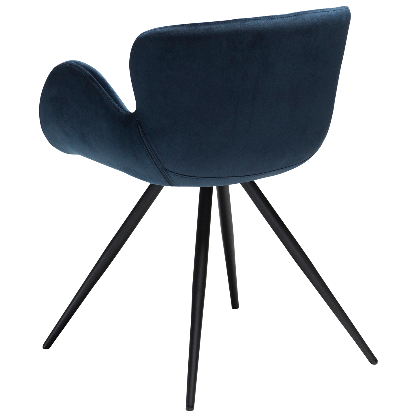 [var:Bezug=Mitternachtsblauer Samt mit schwarzen Beinen] GAIA Sessel
