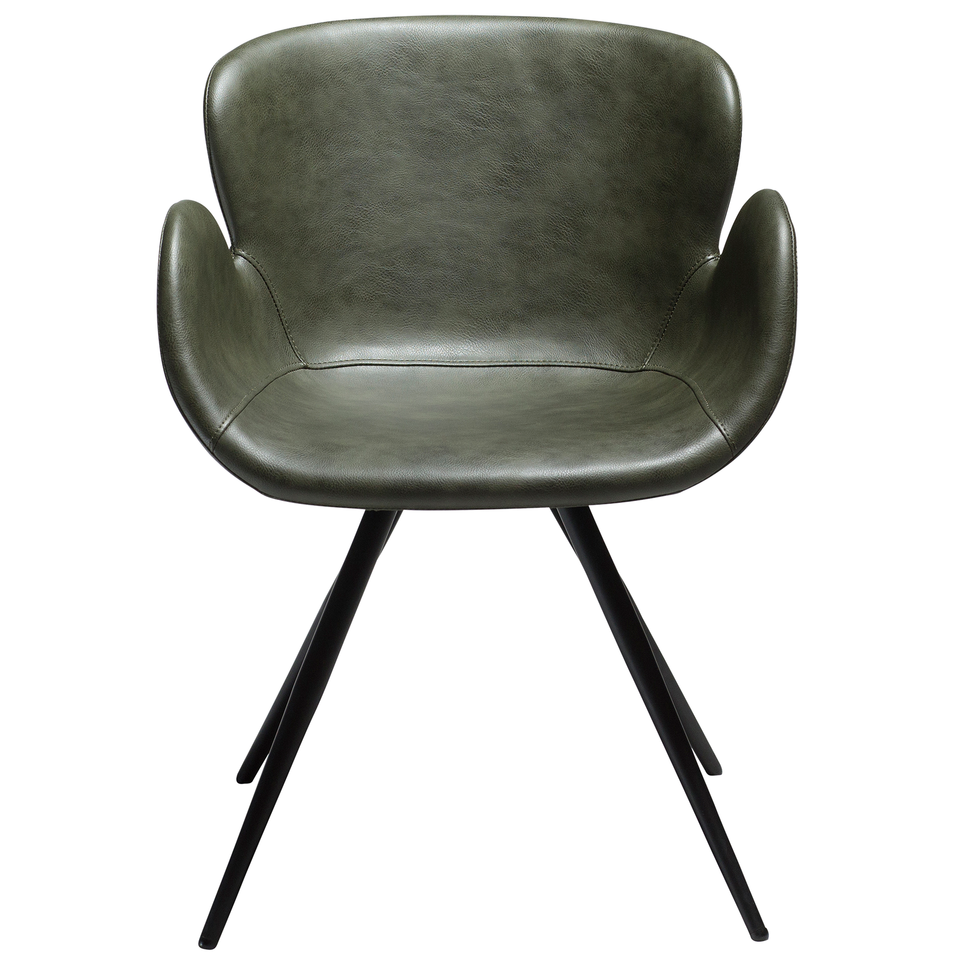 [var:Bezug=Vintage grünes Kunstleder mit schwarzen Beinen] GAIA Sessel