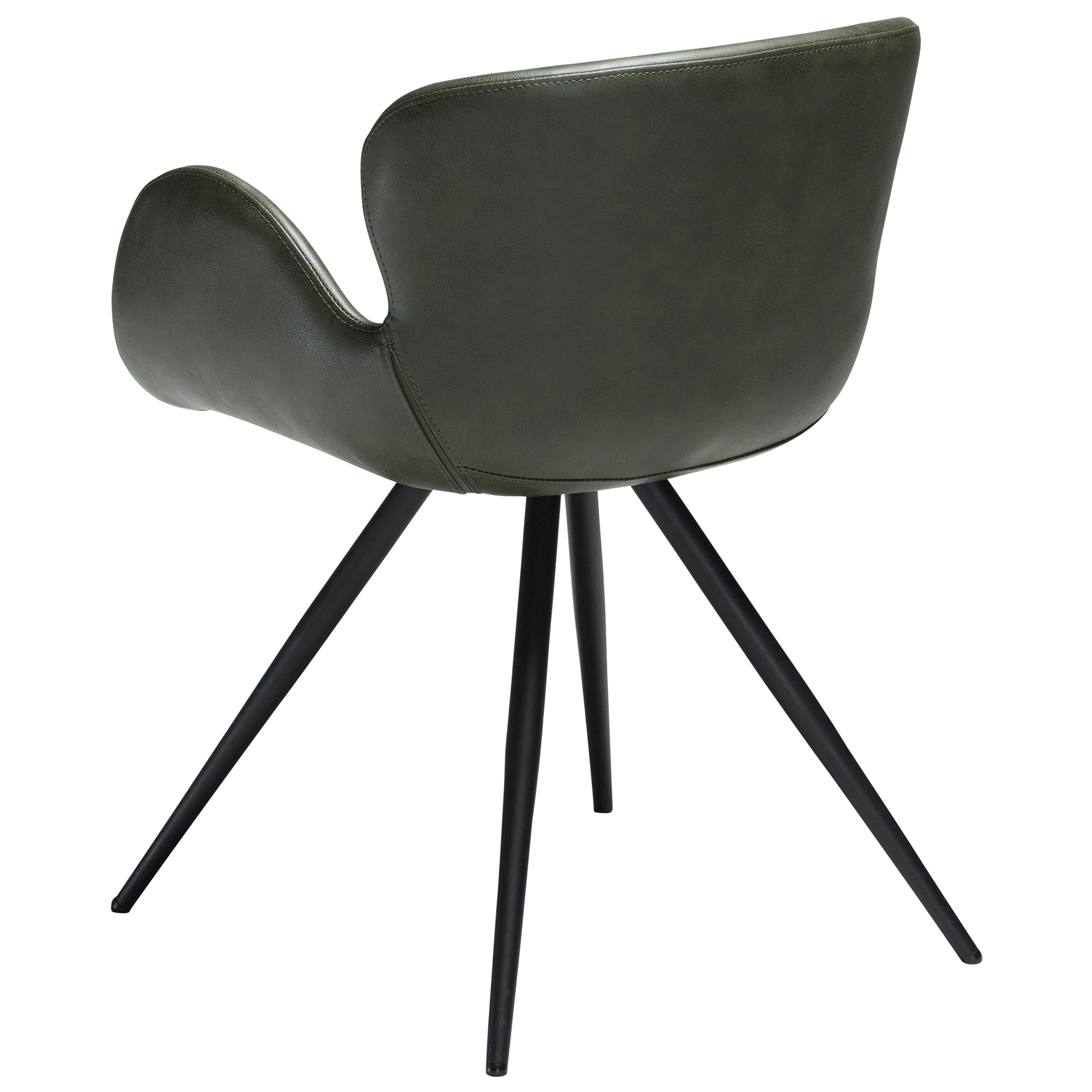 [var:Bezug=Vintage grünes Kunstleder mit schwarzen Beinen] GAIA Sessel