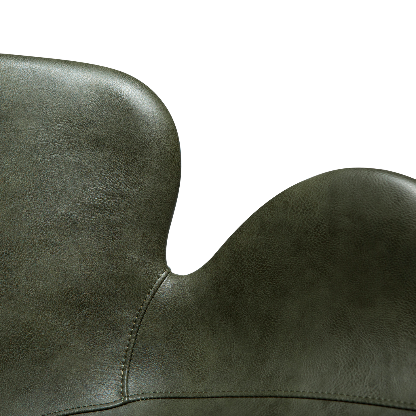 [var:Bezug=Vintage grünes Kunstleder mit schwarzen Beinen] GAIA Sessel