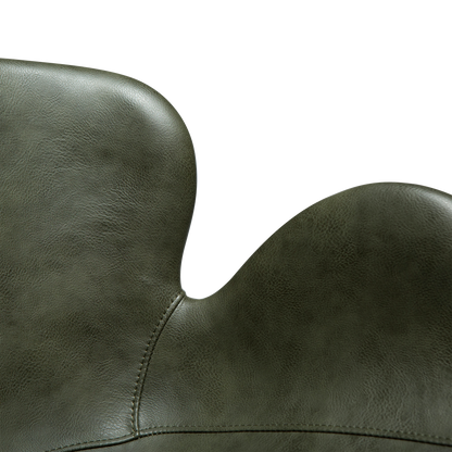 [var:Bezug=Vintage grünes Kunstleder mit schwarzen Beinen] GAIA Sessel