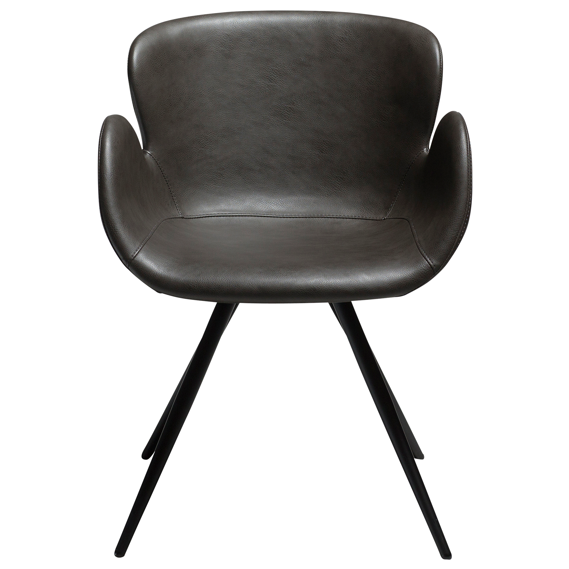 [var:Bezug=Vintage graues Kunstleder mit schwarzen Beinen] GAIA Sessel