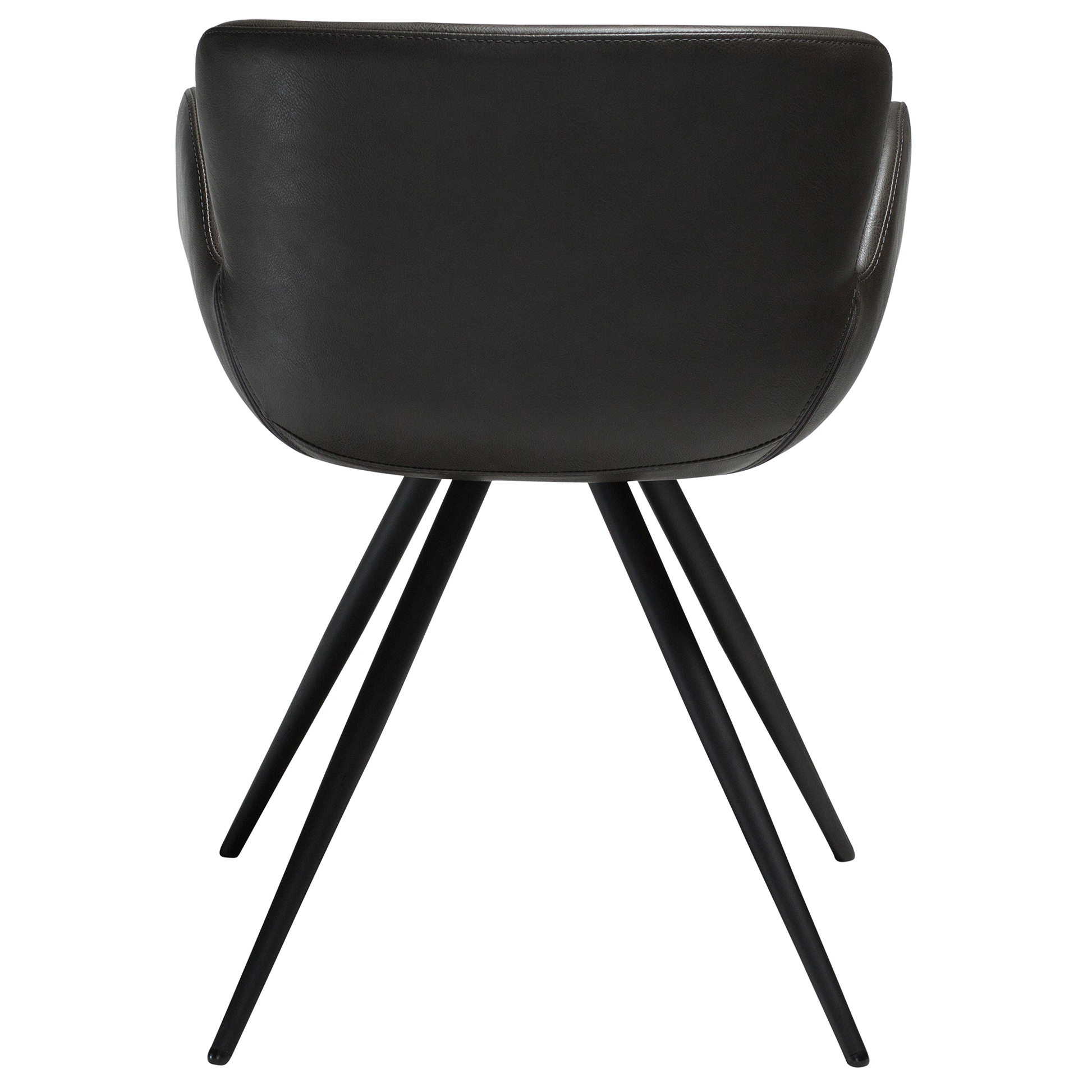 [var:Bezug=Vintage graues Kunstleder mit schwarzen Beinen] GAIA Sessel