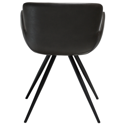 [var:Bezug=Vintage graues Kunstleder mit schwarzen Beinen] GAIA Sessel