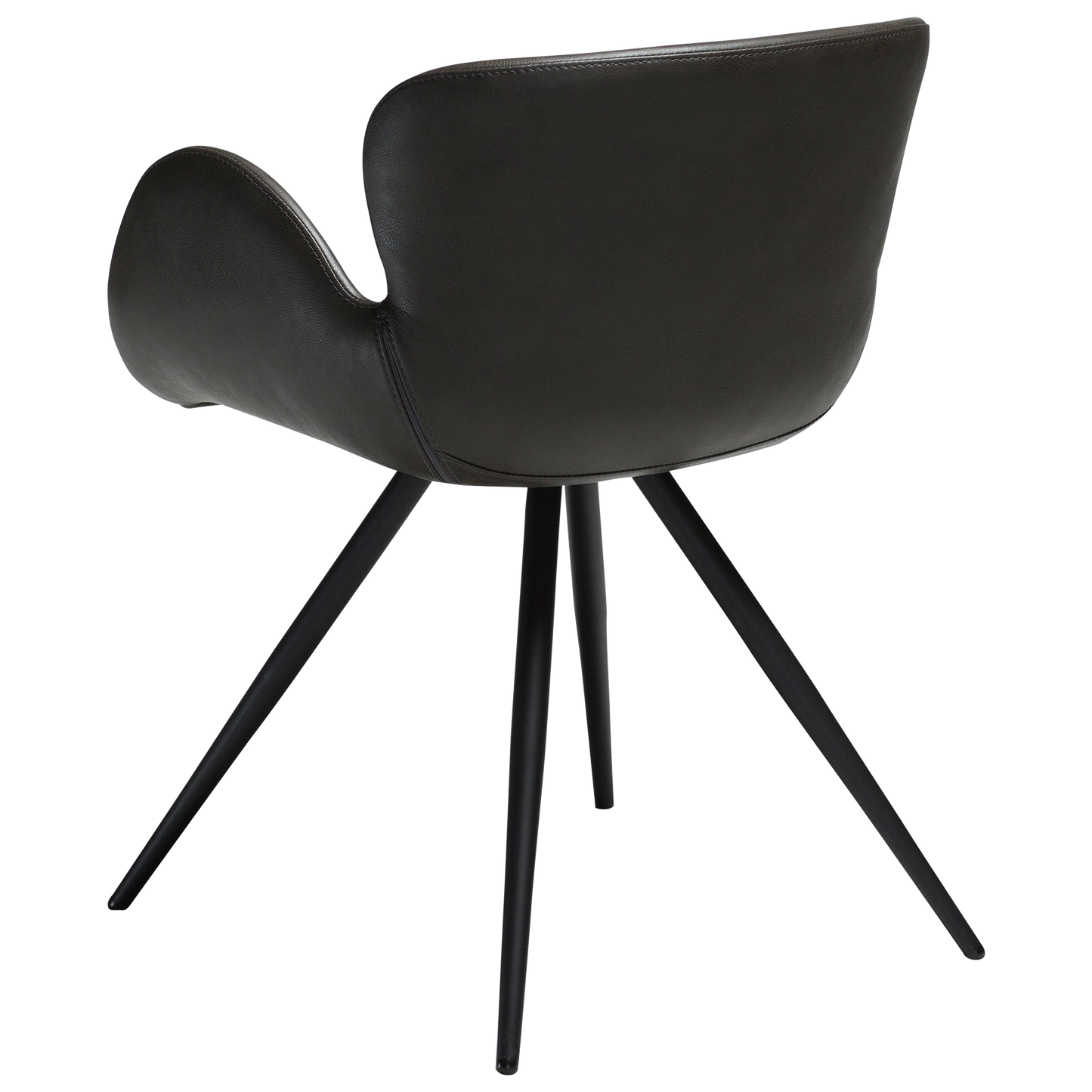 [var:Bezug=Vintage graues Kunstleder mit schwarzen Beinen] GAIA Sessel