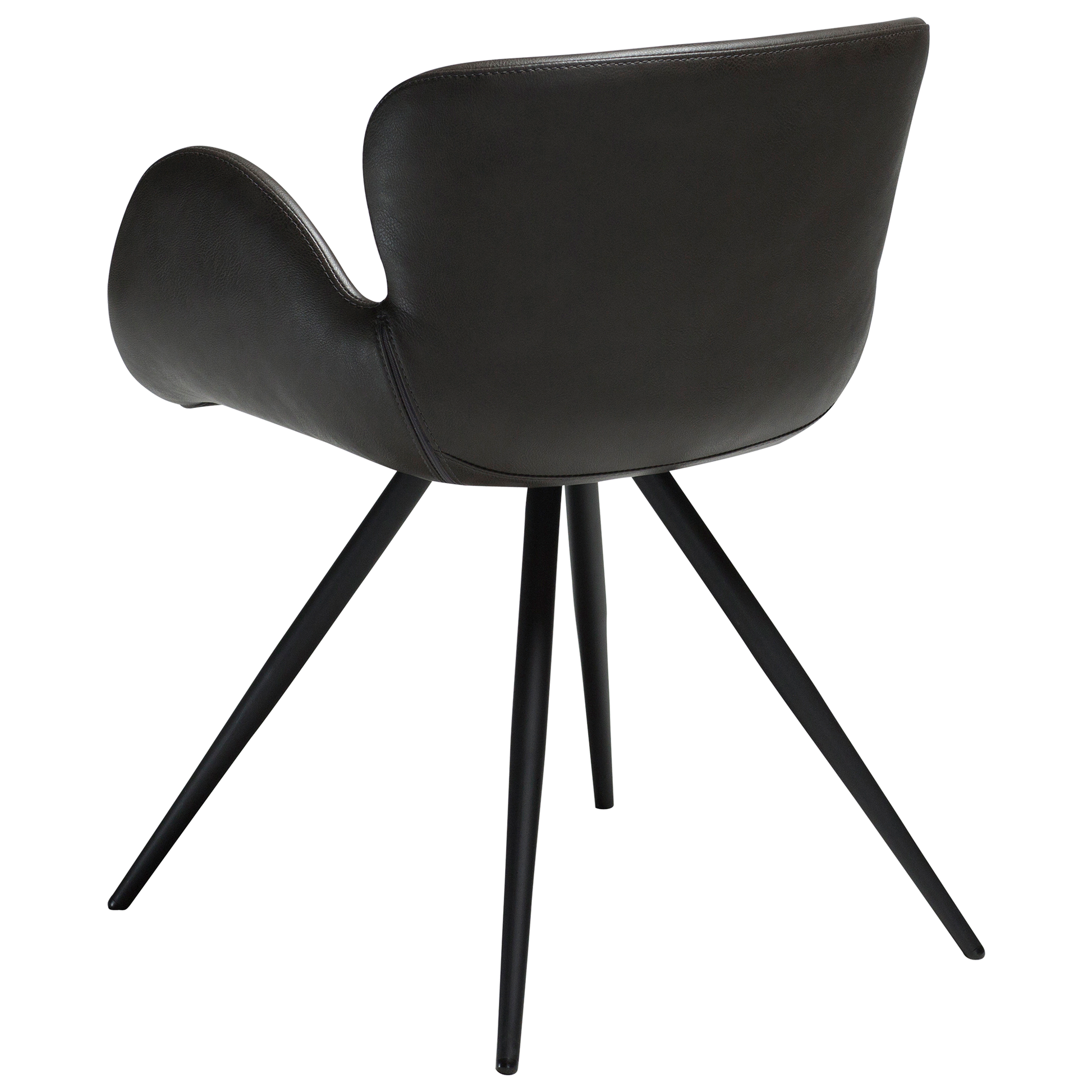 [var:Bezug=Vintage graues Kunstleder mit schwarzen Beinen] GAIA Sessel