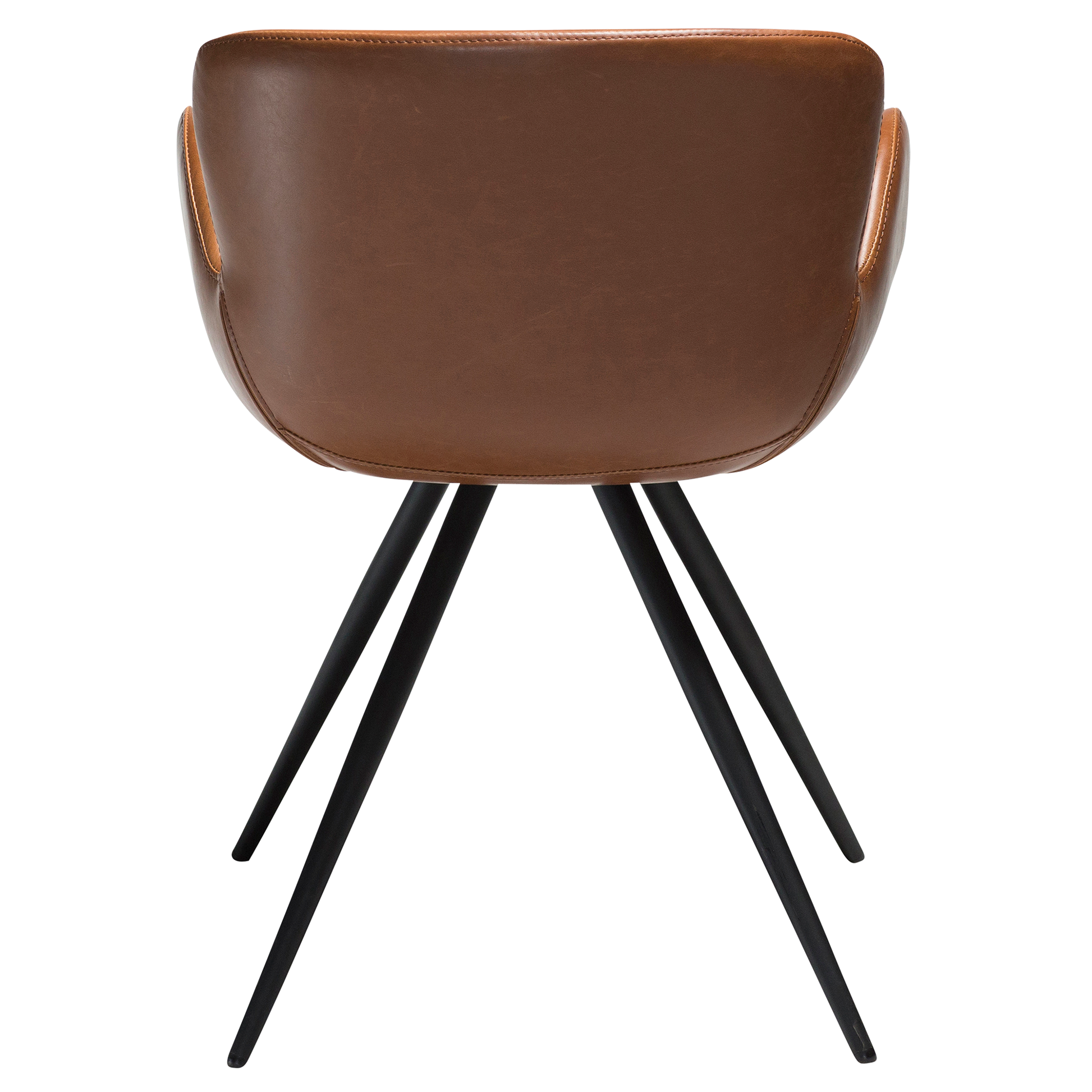 [var:Bezug=Vintage hellbraunes Kunstleder mit schwarzen Beinen] GAIA Sessel