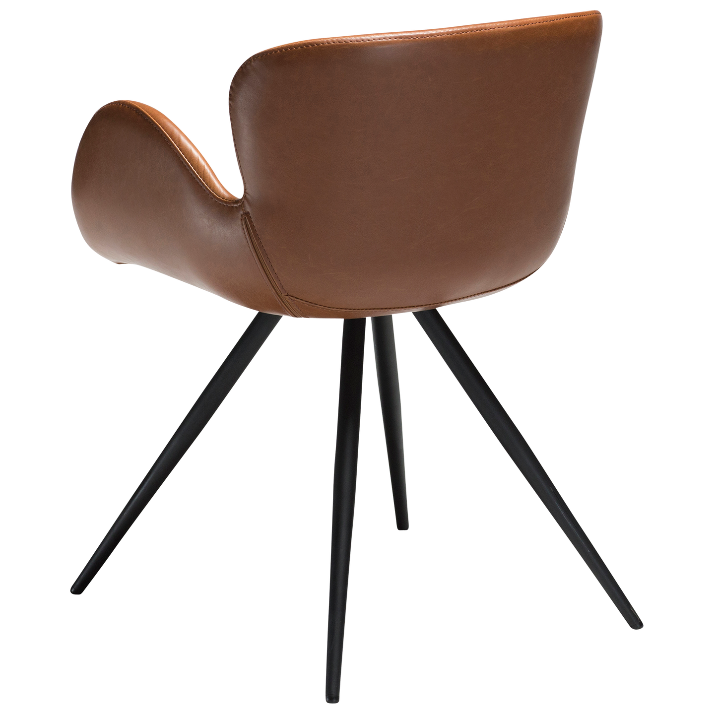 [var:Bezug=Vintage hellbraunes Kunstleder mit schwarzen Beinen] GAIA Sessel