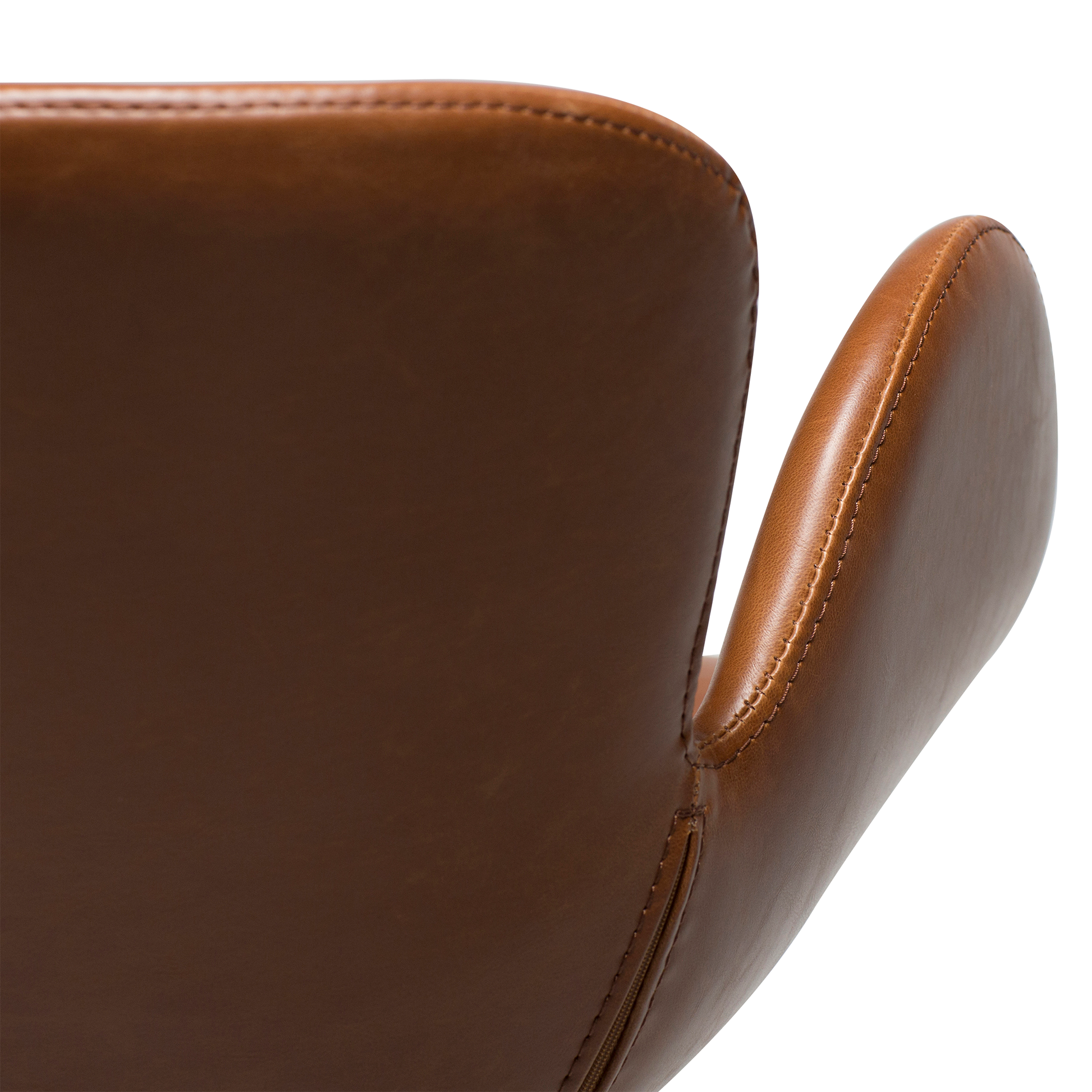 [var:Bezug=Vintage hellbraunes Kunstleder mit schwarzen Beinen] GAIA Sessel