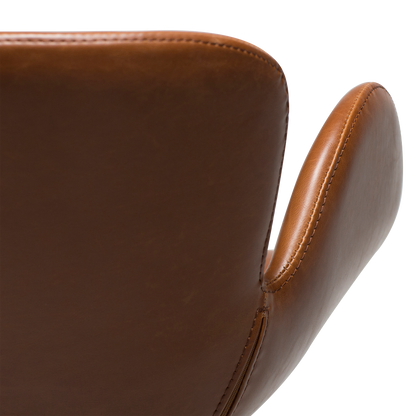 [var:Bezug=Vintage hellbraunes Kunstleder mit schwarzen Beinen] GAIA Sessel