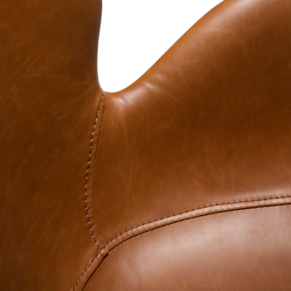 [var:Bezug=Vintage hellbraunes Kunstleder mit schwarzen Beinen] GAIA Sessel