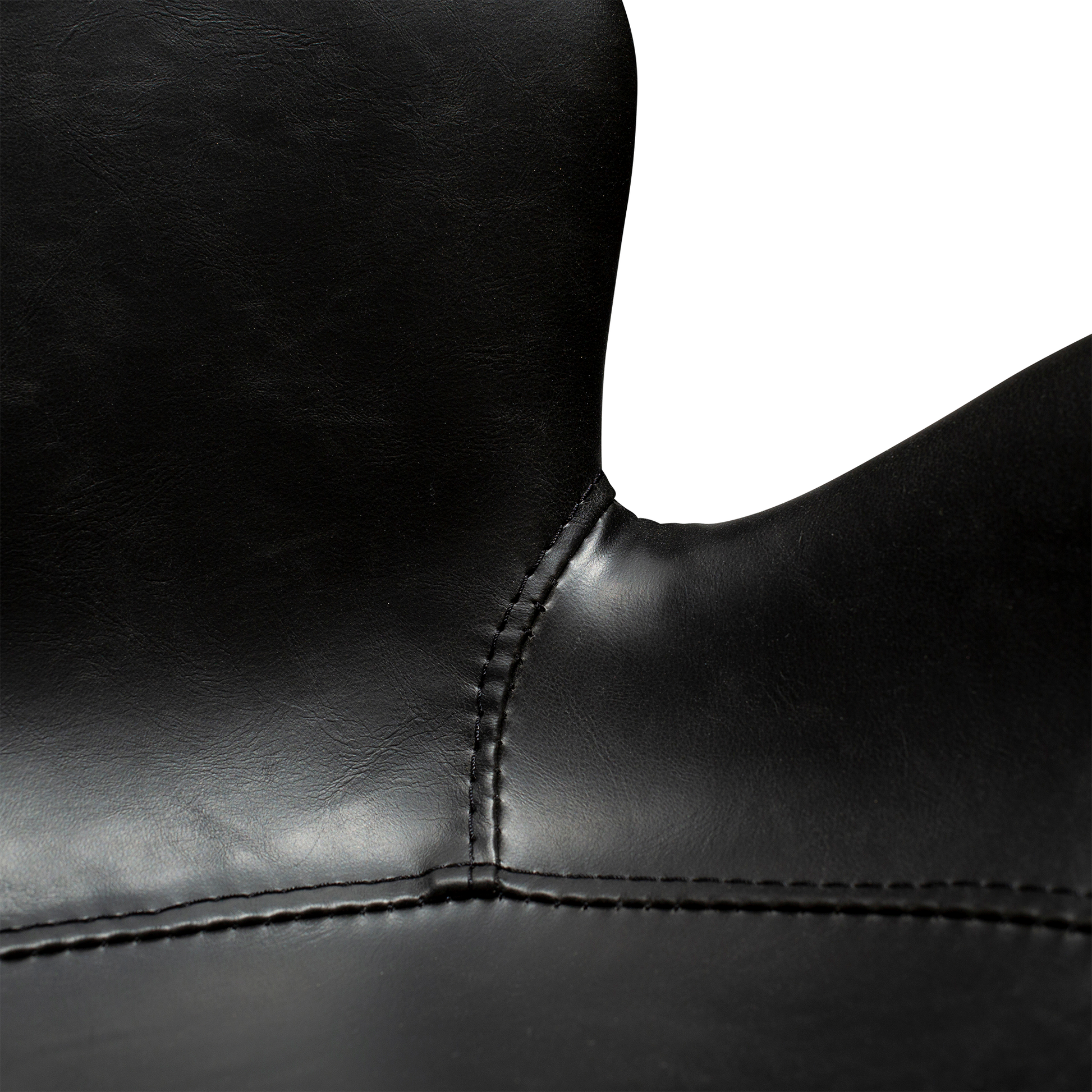 [var:Bezug=Vintage schwarzes Kunstleder mit schwarzen Beinen] GAIA Thekenhocker