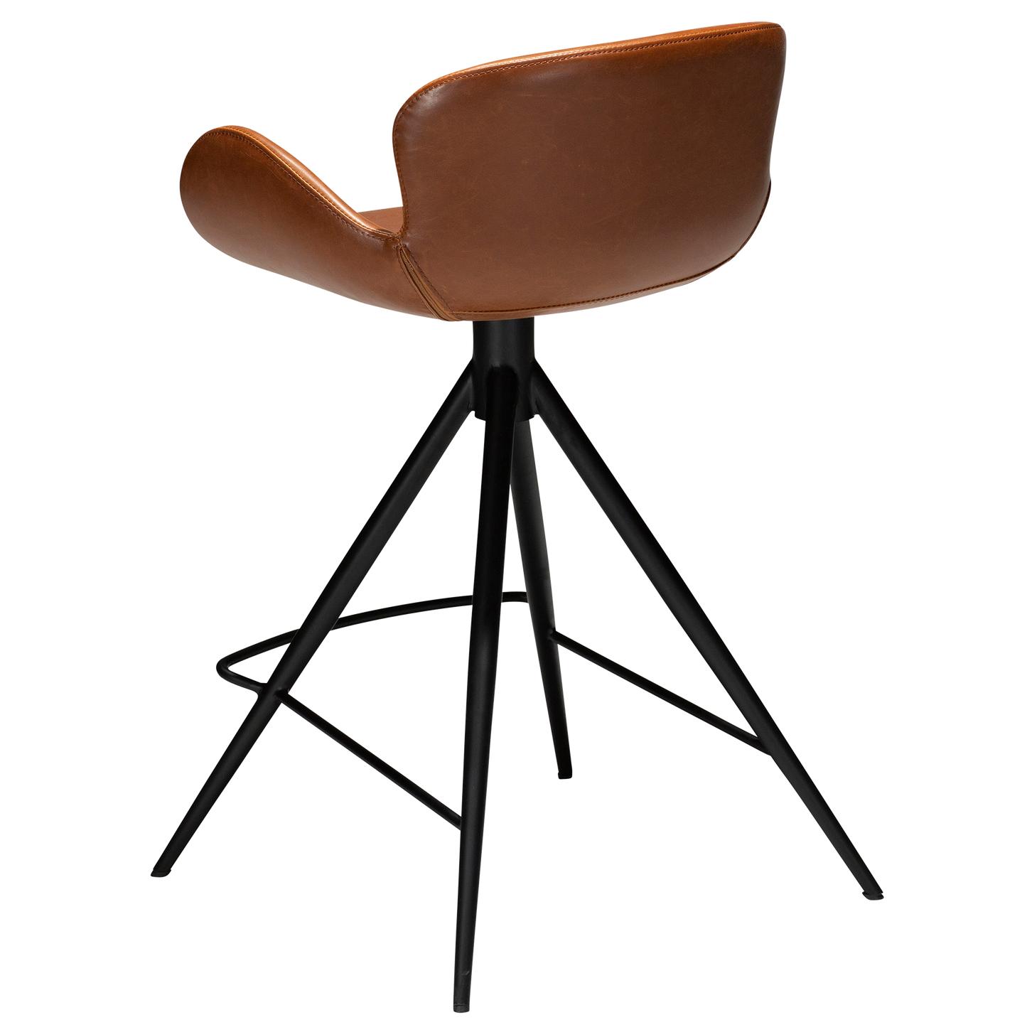 [var:Bezug=Vintage hellbraunes Kunstleder mit schwarzen Beinen] GAIA Thekenhocker