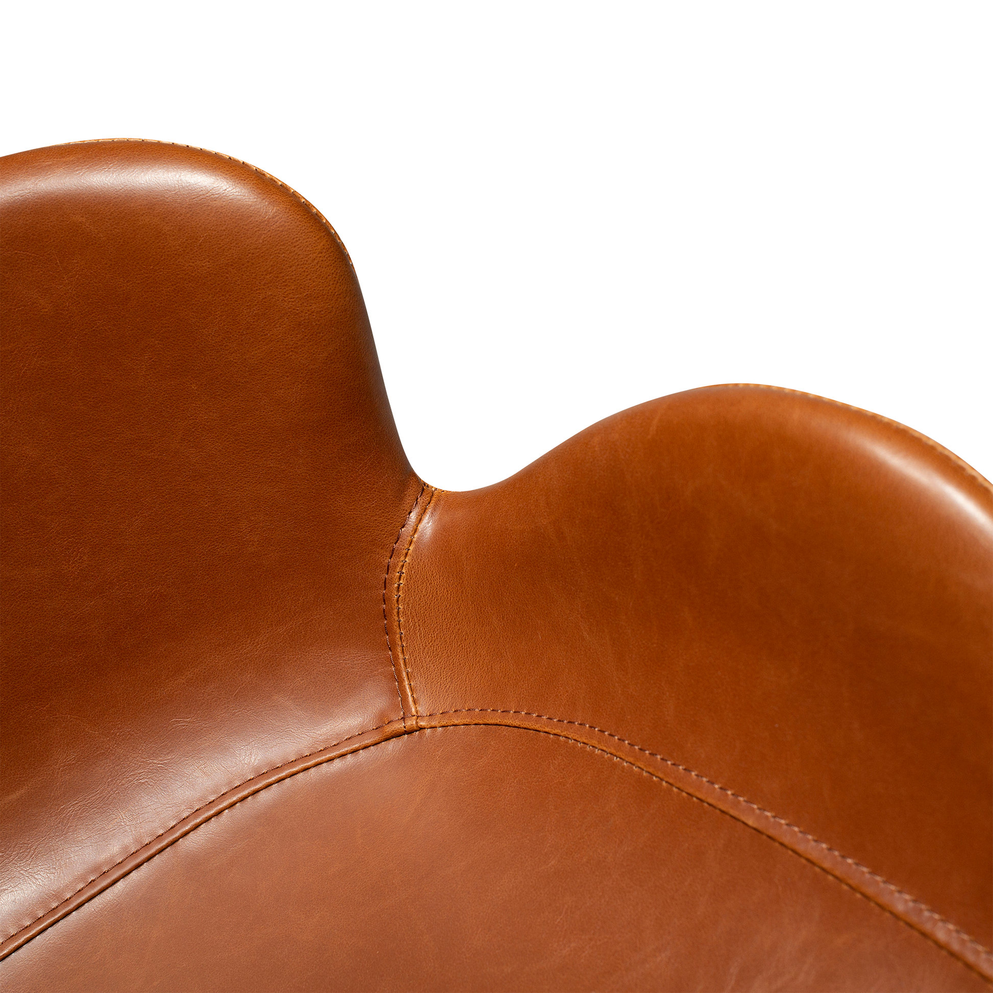 [var:Bezug=Vintage hellbraunes Kunstleder mit schwarzen Beinen] GAIA Thekenhocker