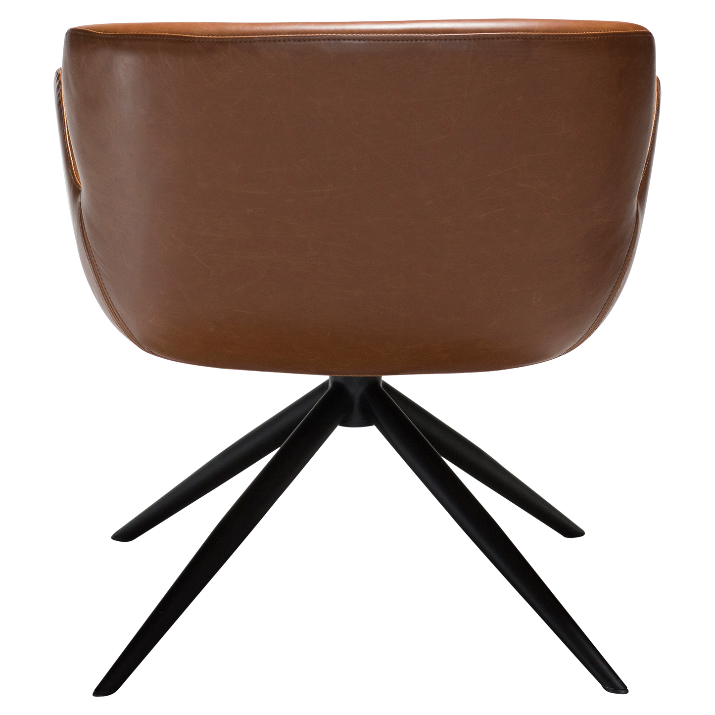 [var:Bezug=Vintage hellbraunes Kunstleder mit schwarzen Beinen] GAIA Loungesessel