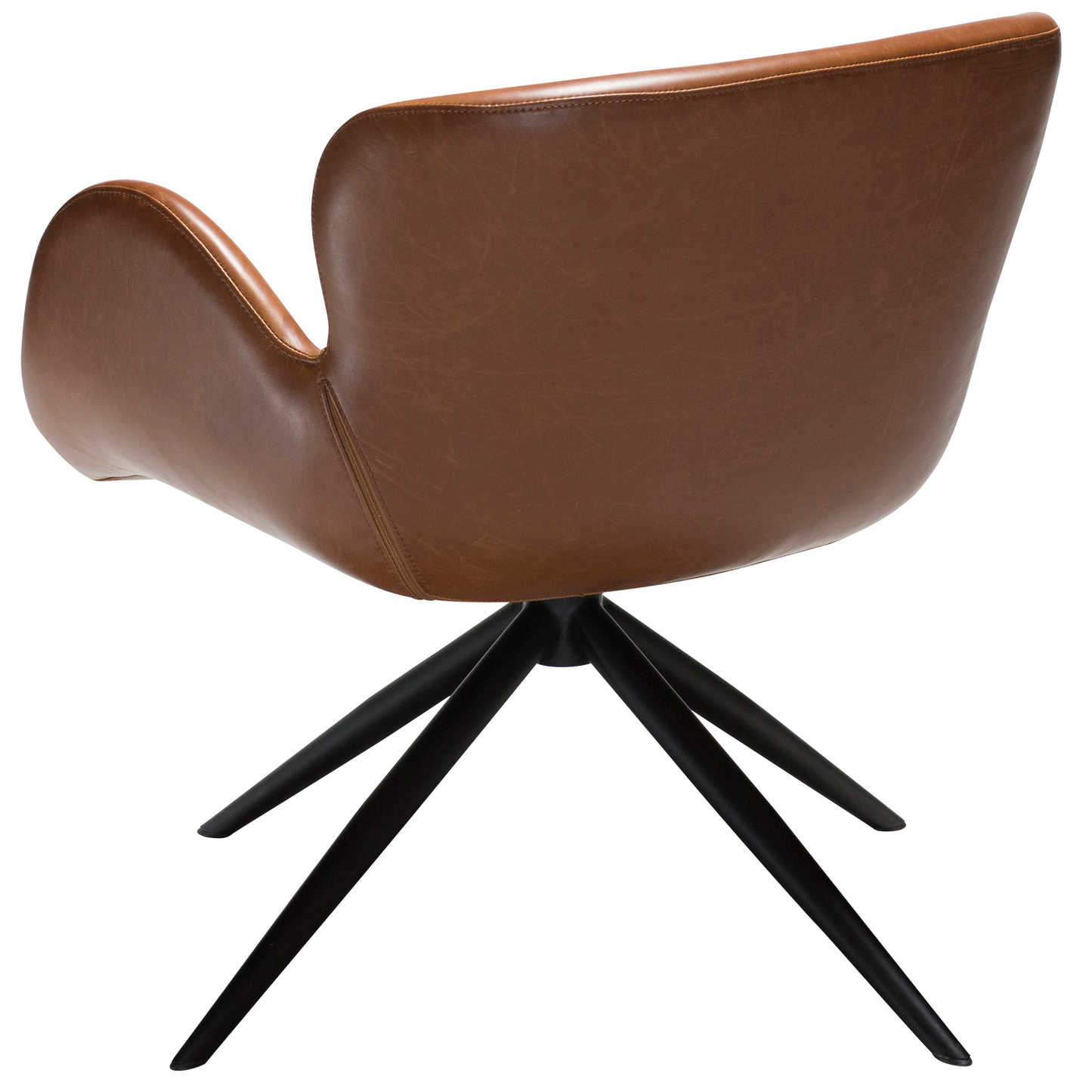 [var:Bezug=Vintage hellbraunes Kunstleder mit schwarzen Beinen] GAIA Loungesessel