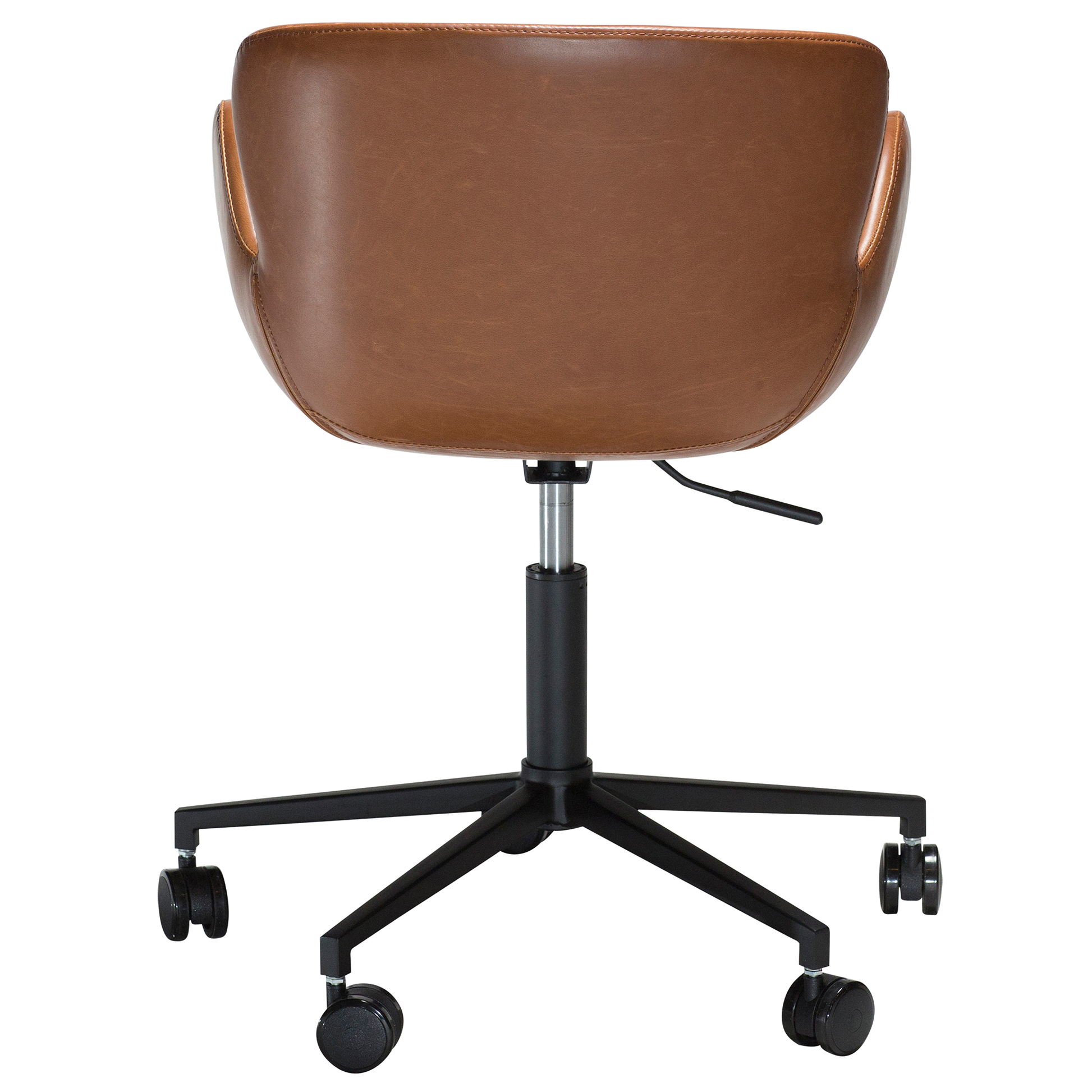 [var:Bezug=Vintage hellbraunes Kunstleder mit schwarzen Beinen] GAIA Bürostuhl