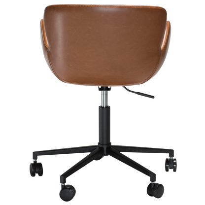 [var:Bezug=Vintage hellbraunes Kunstleder mit schwarzen Beinen] GAIA Bürostuhl