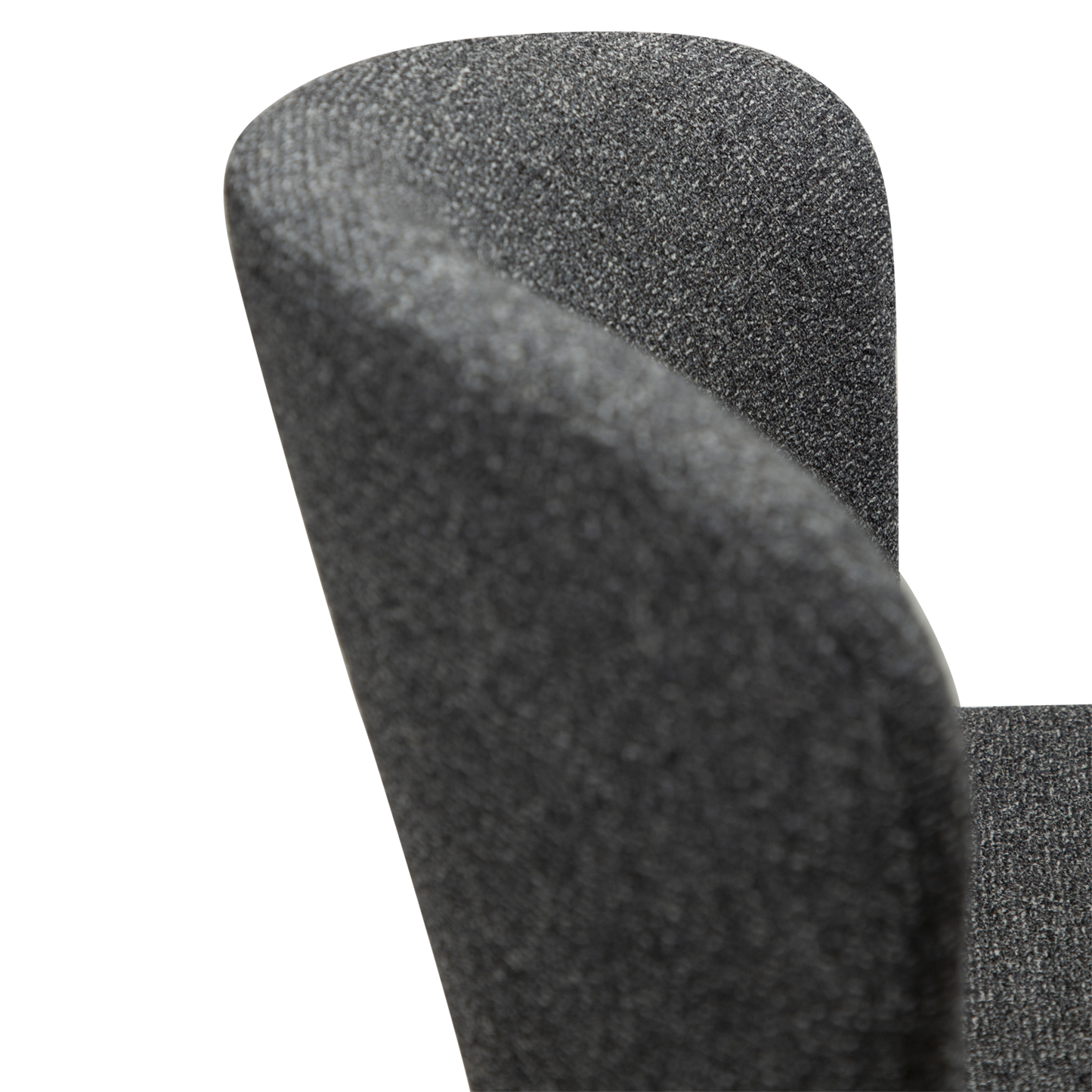 [var:Bezug=Kieselgrauer Bouclé-Stoff mit schwarzen Beinen] GLAM Barhocker