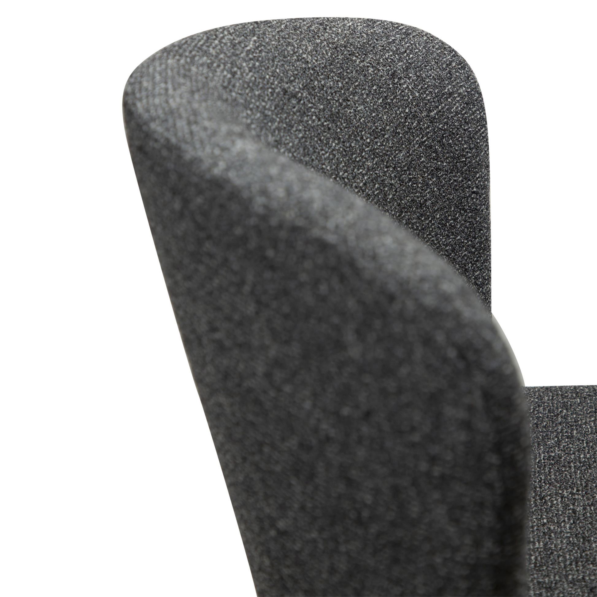 [var:Bezug=Kieselgrauer Bouclé-Stoff mit schwarzen Beinen] GLAM Barhocker
