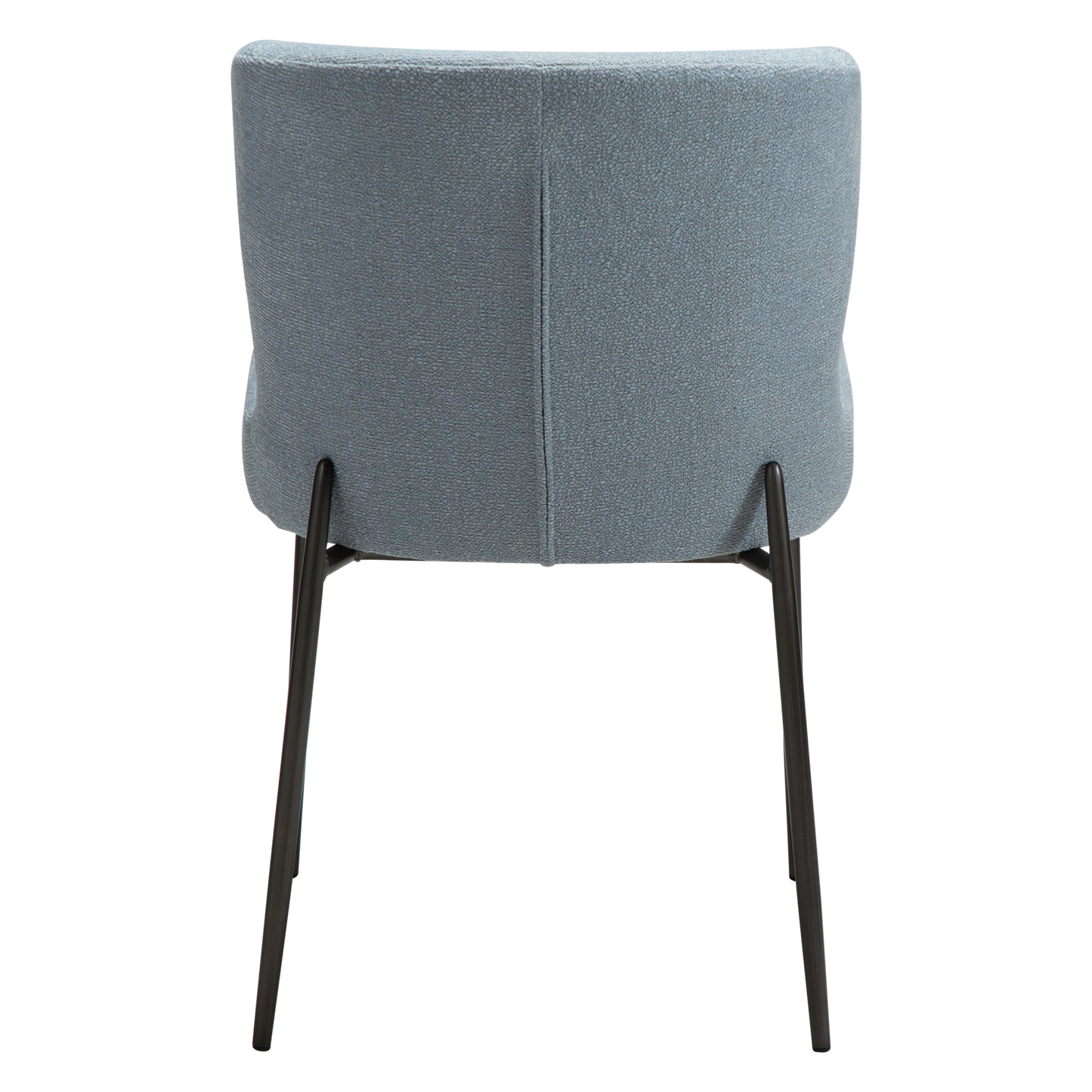 [var:Bezug=Blue Fog Bouclé-Stoff mit antiken Zinnmetallbeinen] GLAM Stuhl