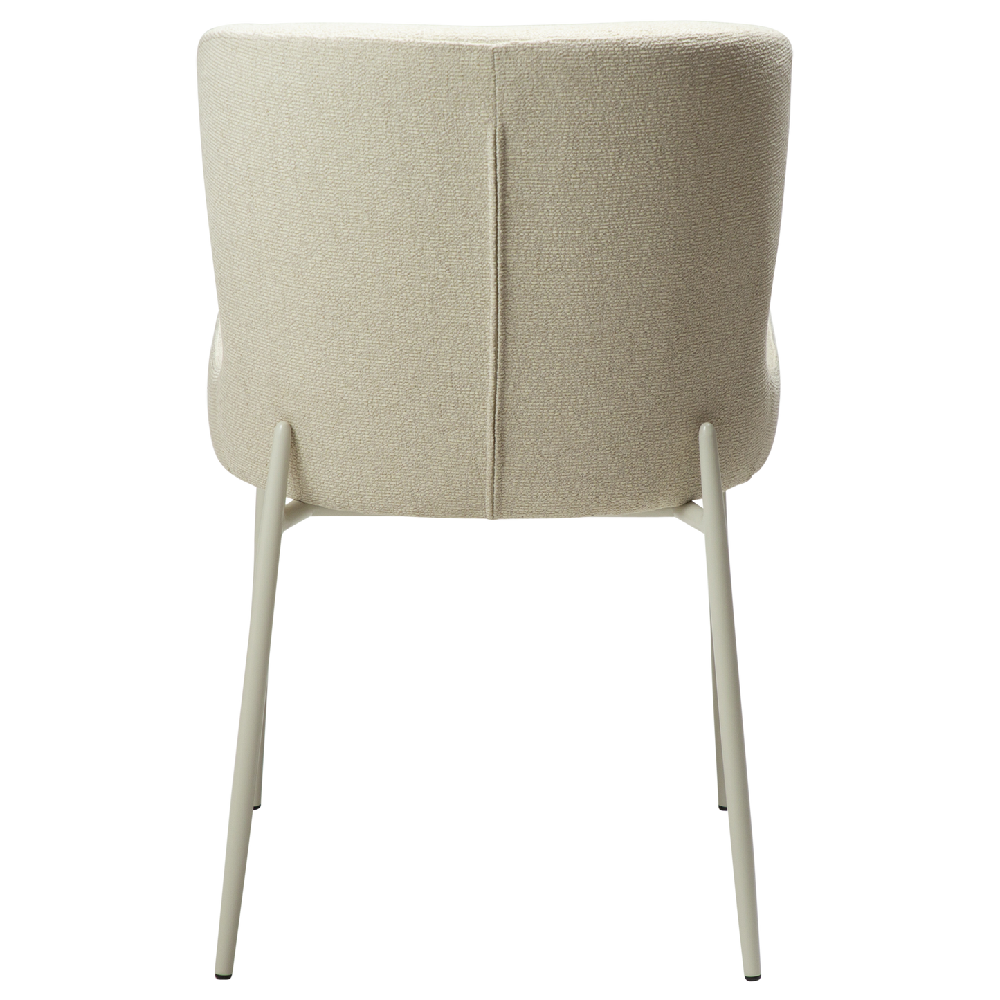 [var:Bezug=Knochenweißes Bouclé-Gewebe mit knochenweißen Beinen] GLAM Stuhl