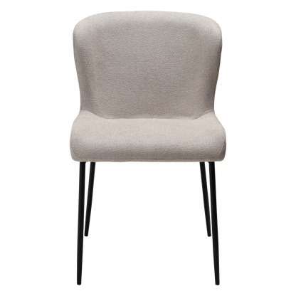 [var:Bezug=Kaschmir Bouclé-Gewebe mit schwarzen Beinen] GLAM Stuhl