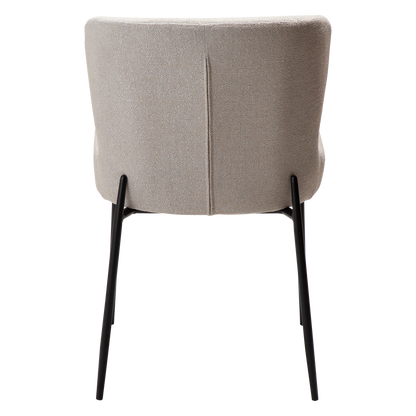 [var:Bezug=Kaschmir Bouclé-Gewebe mit schwarzen Beinen] GLAM Stuhl