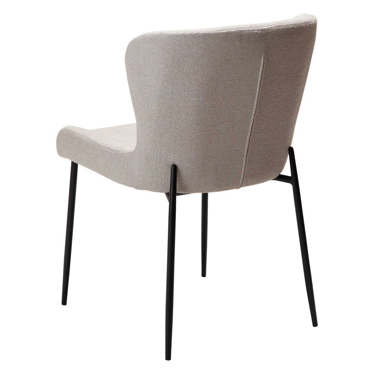 [var:Bezug=Kaschmir Bouclé-Gewebe mit schwarzen Beinen] GLAM Stuhl