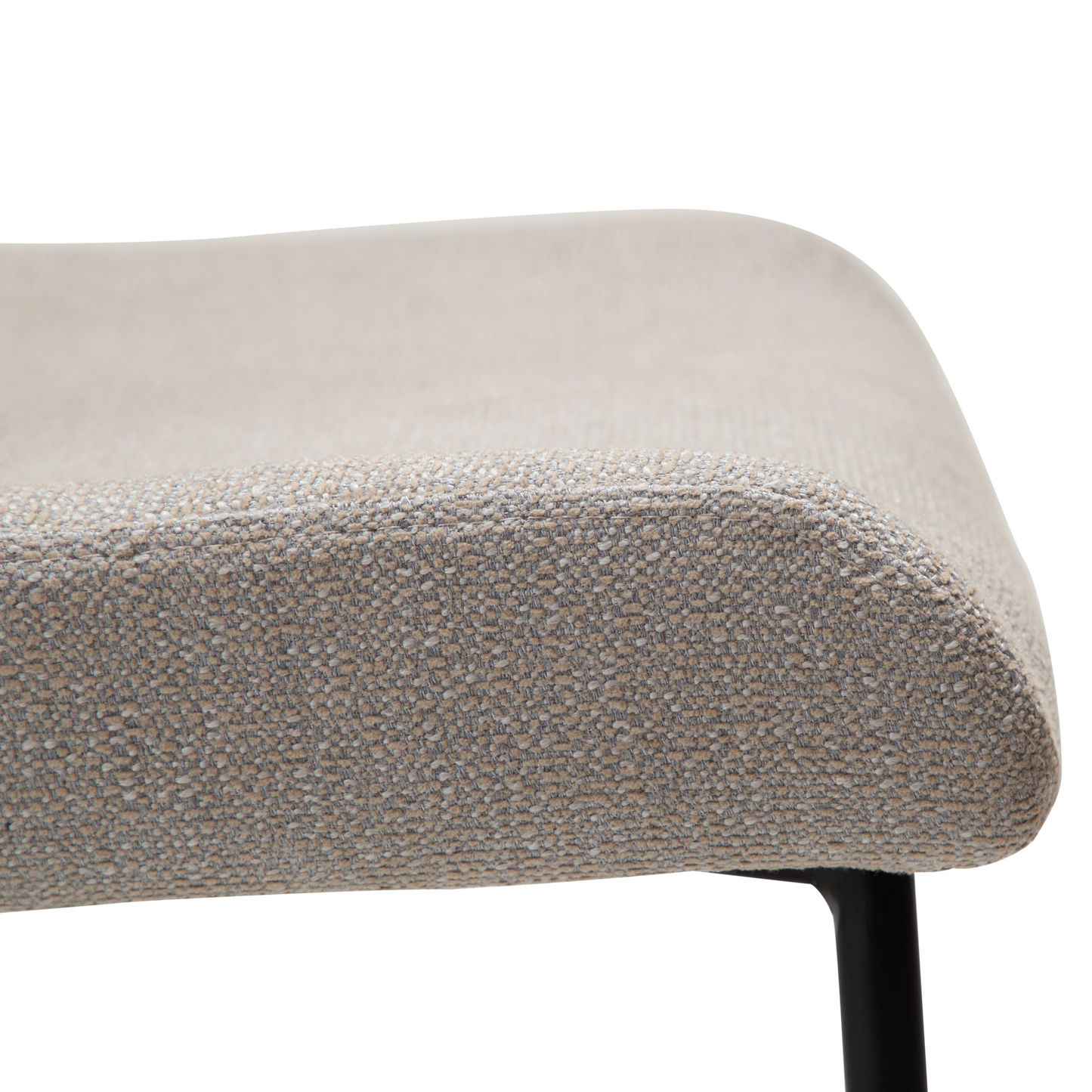 [var:Bezug=Kaschmir Bouclé-Gewebe mit schwarzen Beinen] GLAM Stuhl