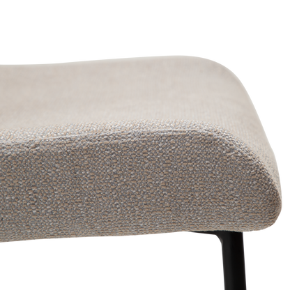 [var:Bezug=Kaschmir Bouclé-Gewebe mit schwarzen Beinen] GLAM Stuhl