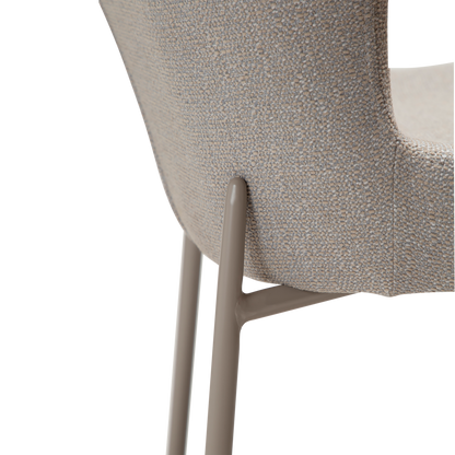 [var:Bezug=Kaschmir Bouclé-Stoff mit Kaschmir-Beinen] GLAM Stuhl