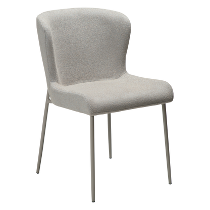 [var:Bezug=Kaschmir Bouclé-Stoff mit Kaschmir-Beinen] GLAM Stuhl