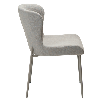 [var:Bezug=Kaschmir Bouclé-Stoff mit Kaschmir-Beinen] GLAM Stuhl