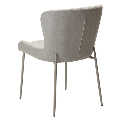 [var:Bezug=Kaschmir Bouclé-Stoff mit Kaschmir-Beinen] GLAM Stuhl