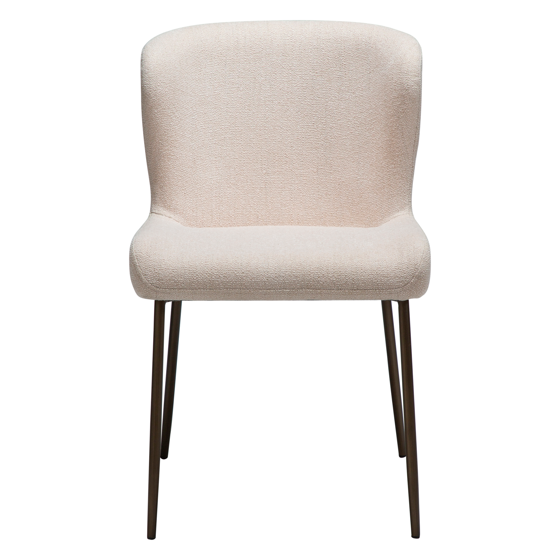 [var:Bezug=Creole Pink Bouclé-Stoff mit antiken Messingmetallbeinen] GLAM Stuhl